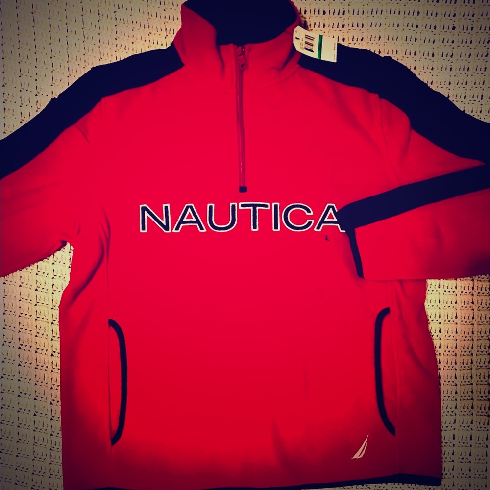 Nautica Mens zip fleece pullover
